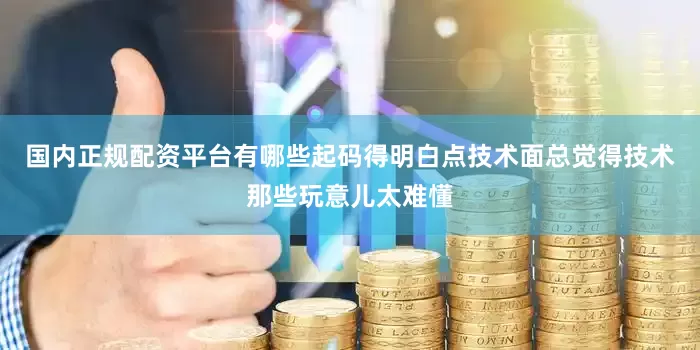 国内正规配资平台有哪些起码得明白点技术面总觉得技术那些玩意儿太难懂